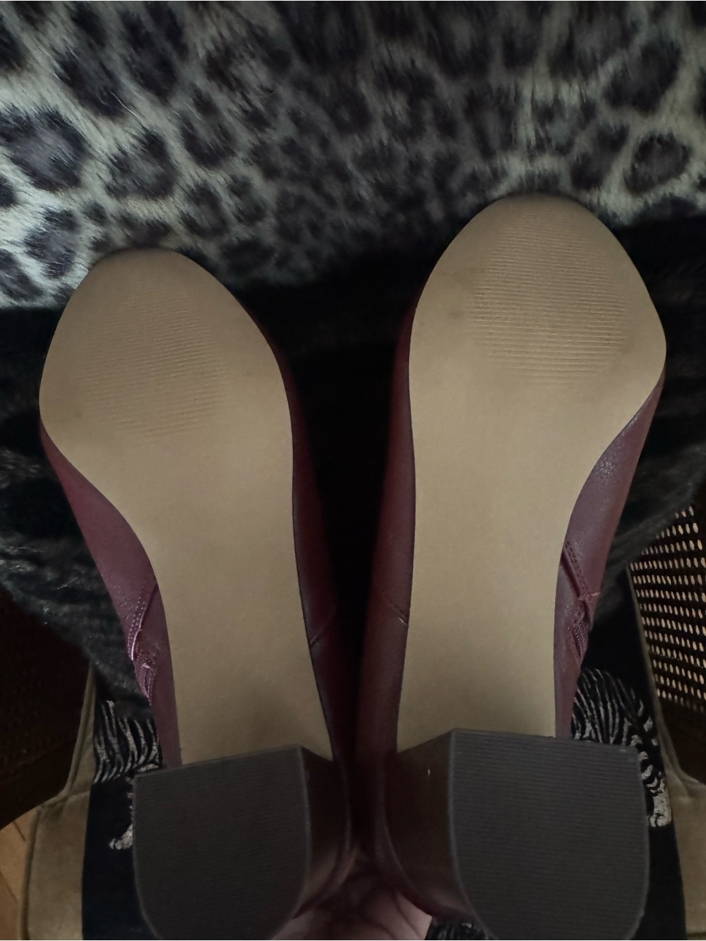 Loft Women's Tall Burgundy Leather Knee Boots - Picture 4 of 4
